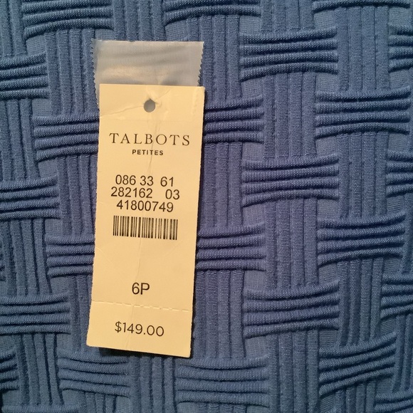 Talbots petites blue lined dress  NWT - Picture 3 of 4